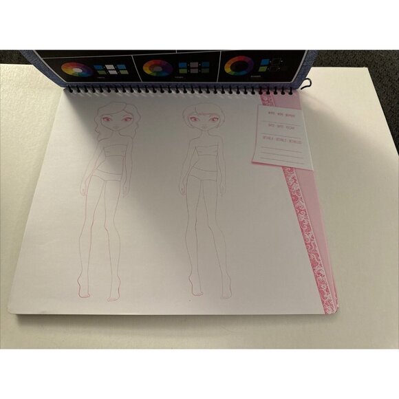 New I LOVE FASHION Design Sketch Set with Stencils & Stickers Fashion Angels D18 - Picture 4 of 4